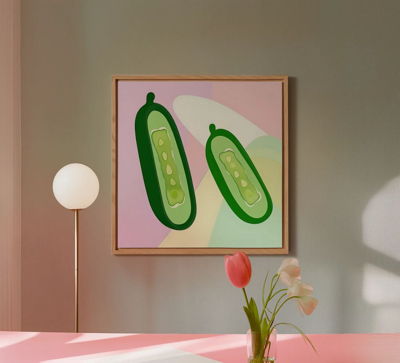 Cucumber_Style_A_2 alu-dibond by Pink- und LoveArt by LK