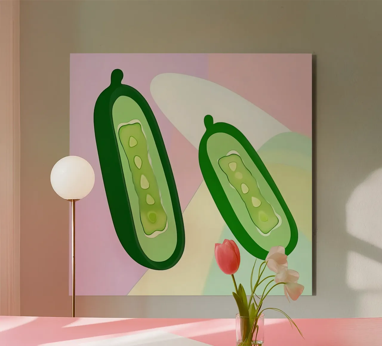 Cucumber_Style_A_2 alu-dibond by Pink- und LoveArt by LK