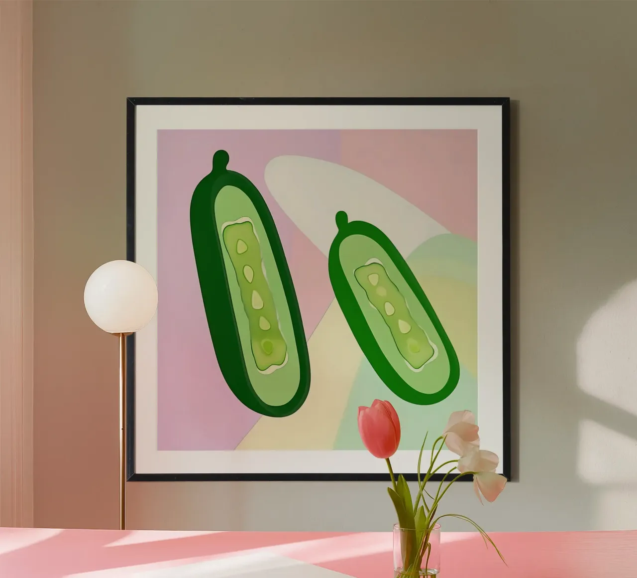 Gurke_Style_A_2 Poster von Pink- und LoveArt by LK