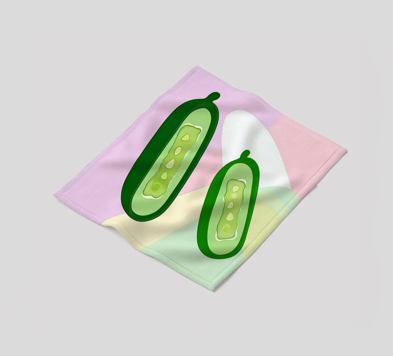 Cucumber_Style_A_2 fleece blanket by Pink- und LoveArt by LK
