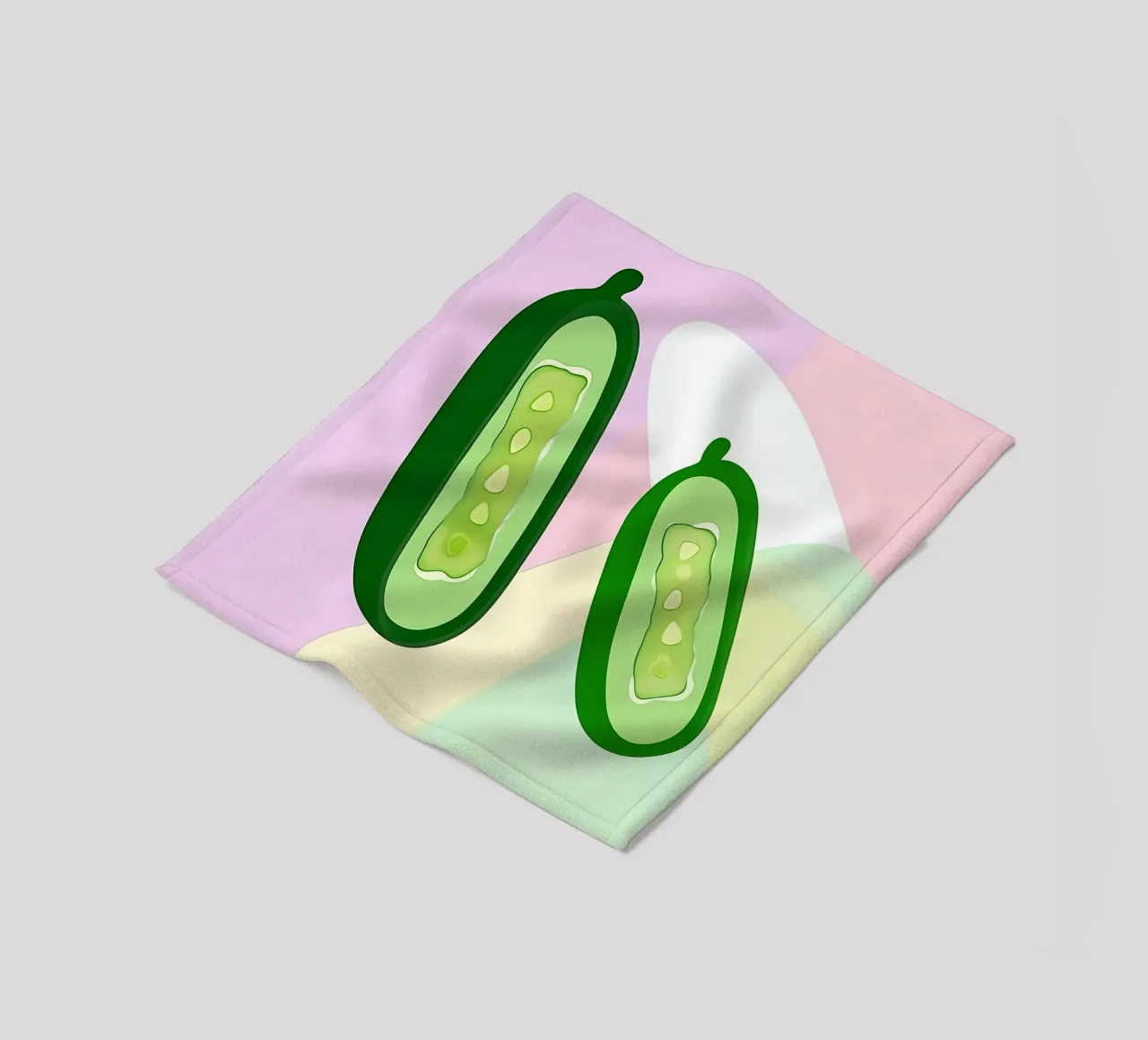 Gurke_Style_A_2 Fleecedecke von Pink- und LoveArt by LK