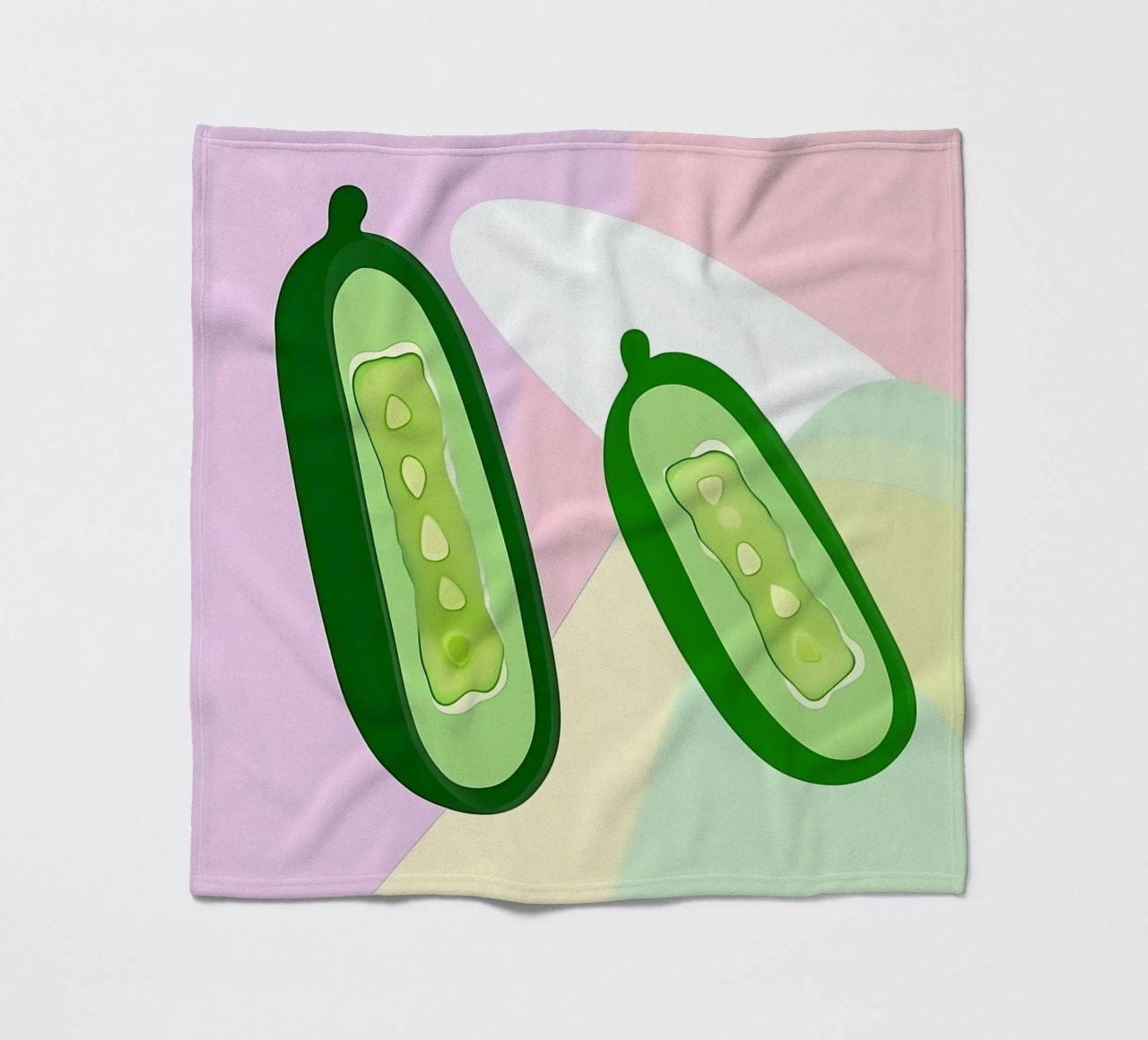 Cucumber_Style_A_2 fleece blanket by Pink- und LoveArt by LK