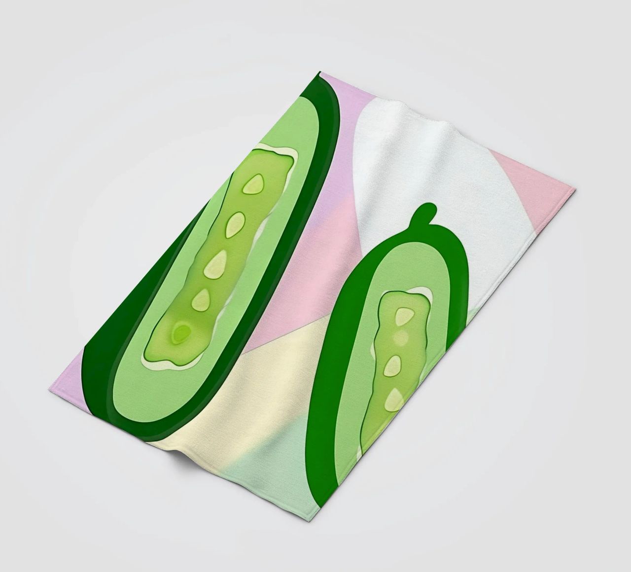 Cucumber_Style_A_2 fleece blanket by Pink- und LoveArt by LK