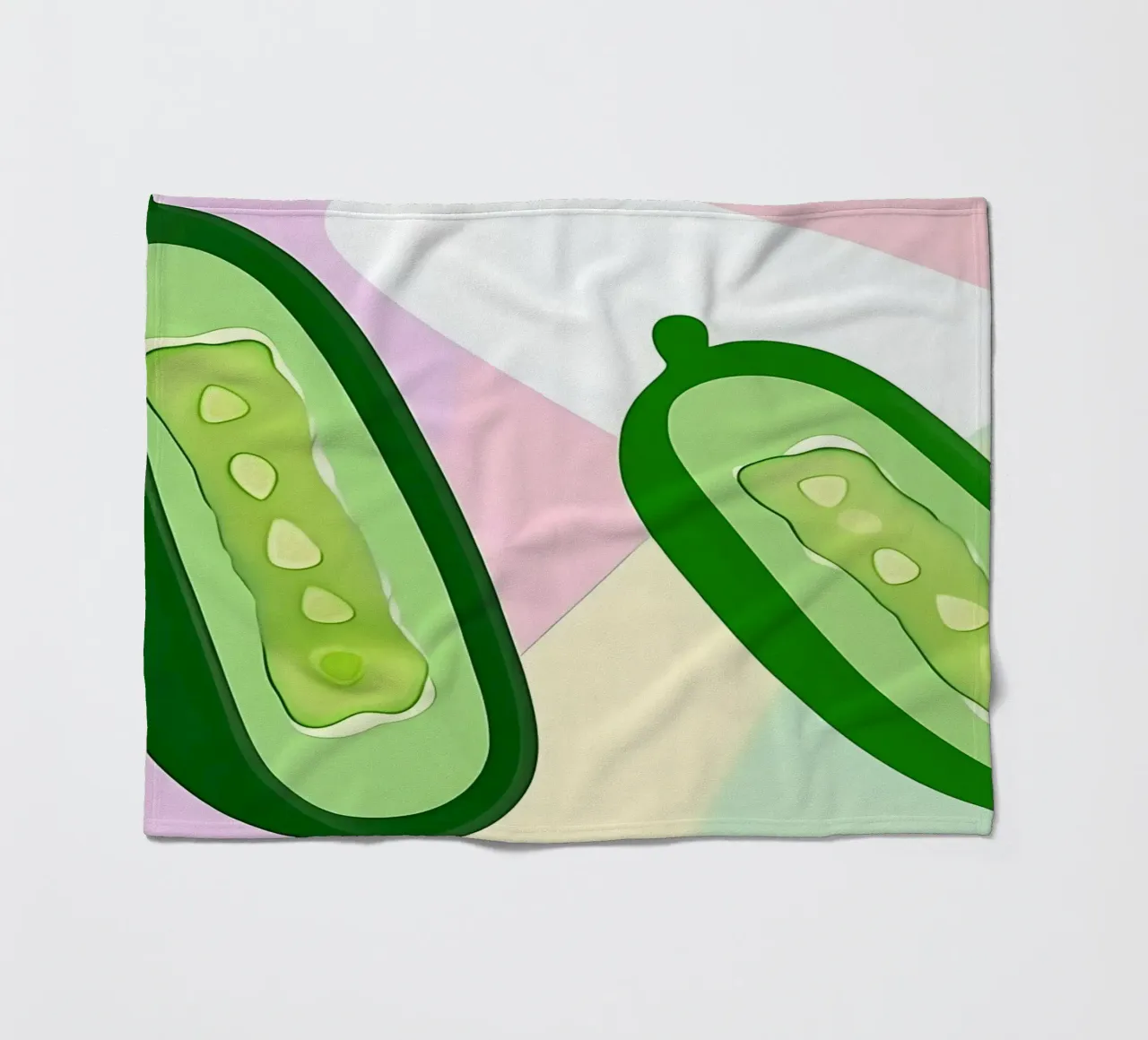 Gurke_Style_A_2 Fleecedecke von Pink- und LoveArt by LK
