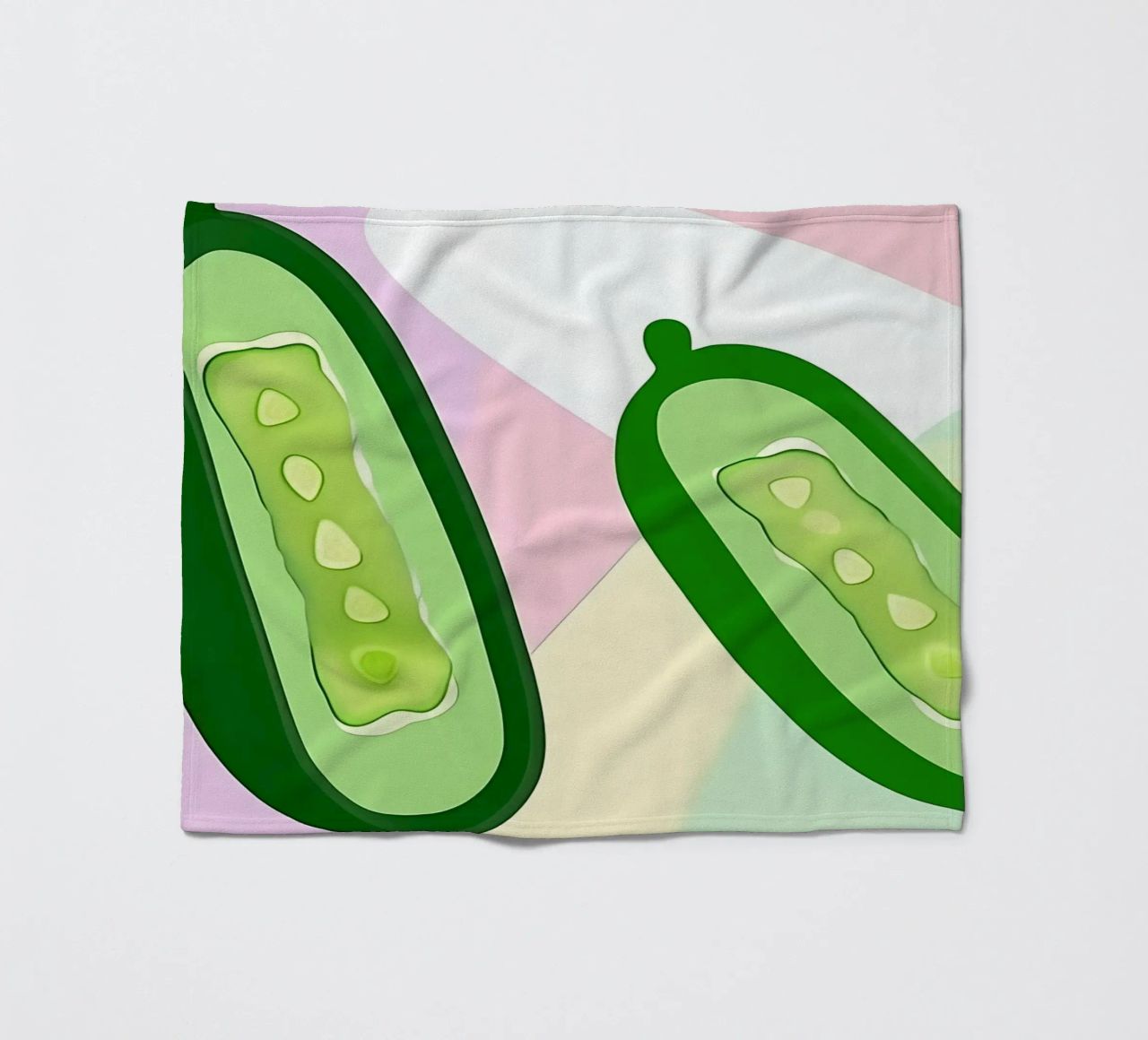 Cucumber_Style_A_2 fleece blanket by Pink- und LoveArt by LK