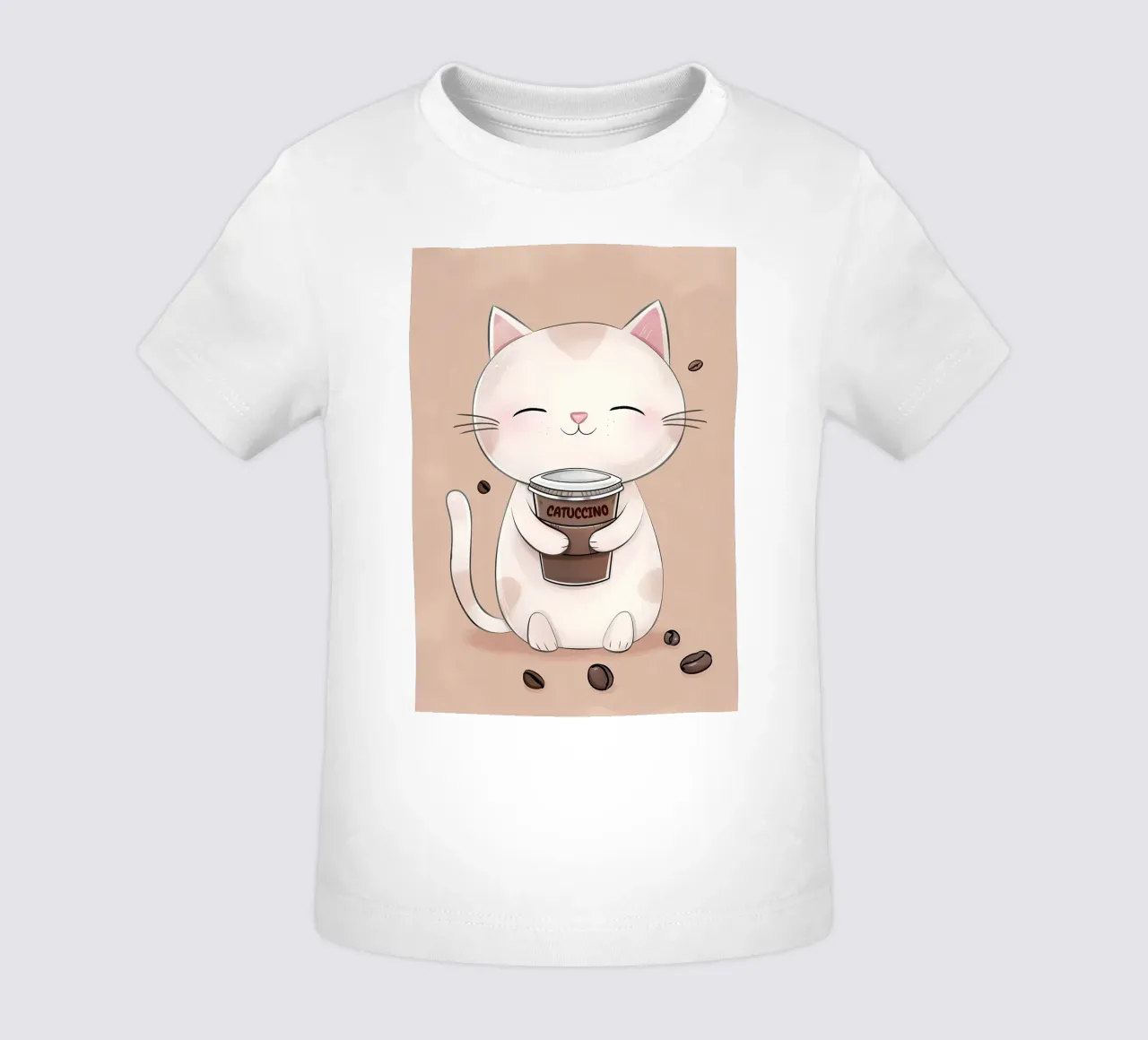 Gatto felice con caffè maglietta neonato da Bartosz Powalka