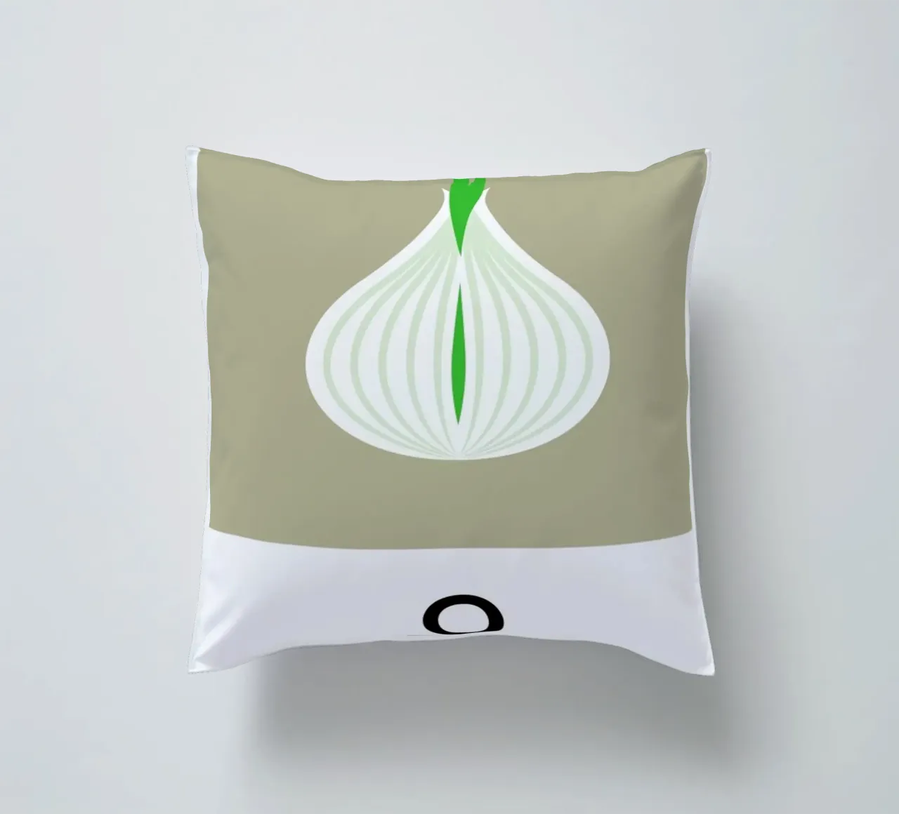 „The Food Alphabet“ - O like Onion cuscino da BLAEK Design Studio