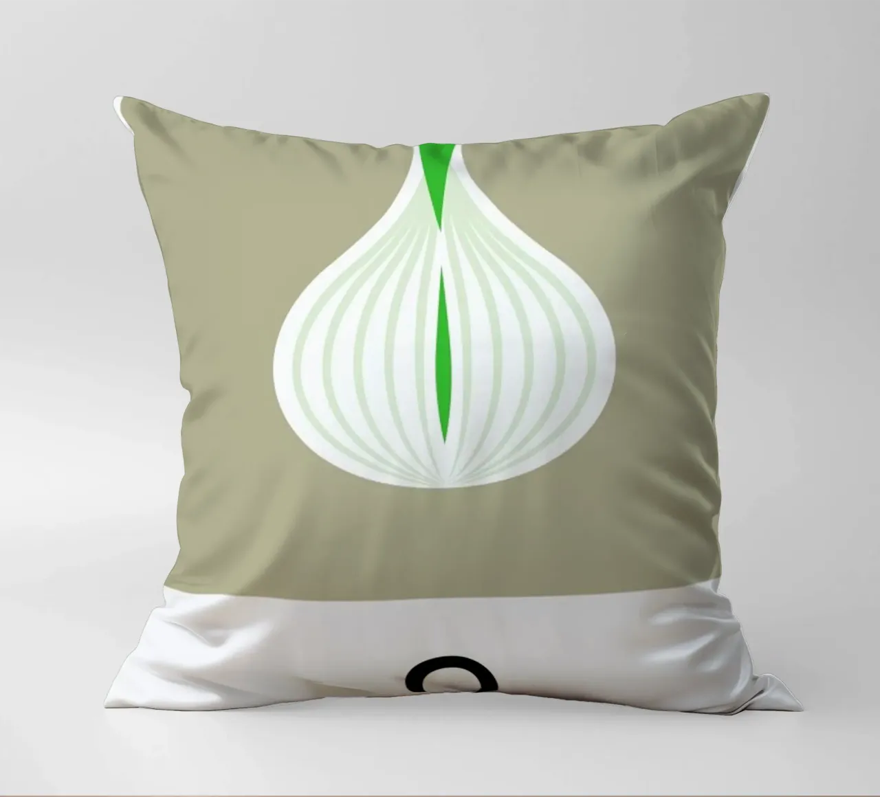 „The Food Alphabet“ - O like Onion cuscino da BLAEK Design Studio