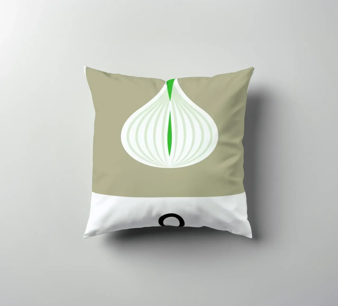 „The Food Alphabet“ - O like Onion cuscino da BLAEK Design Studio