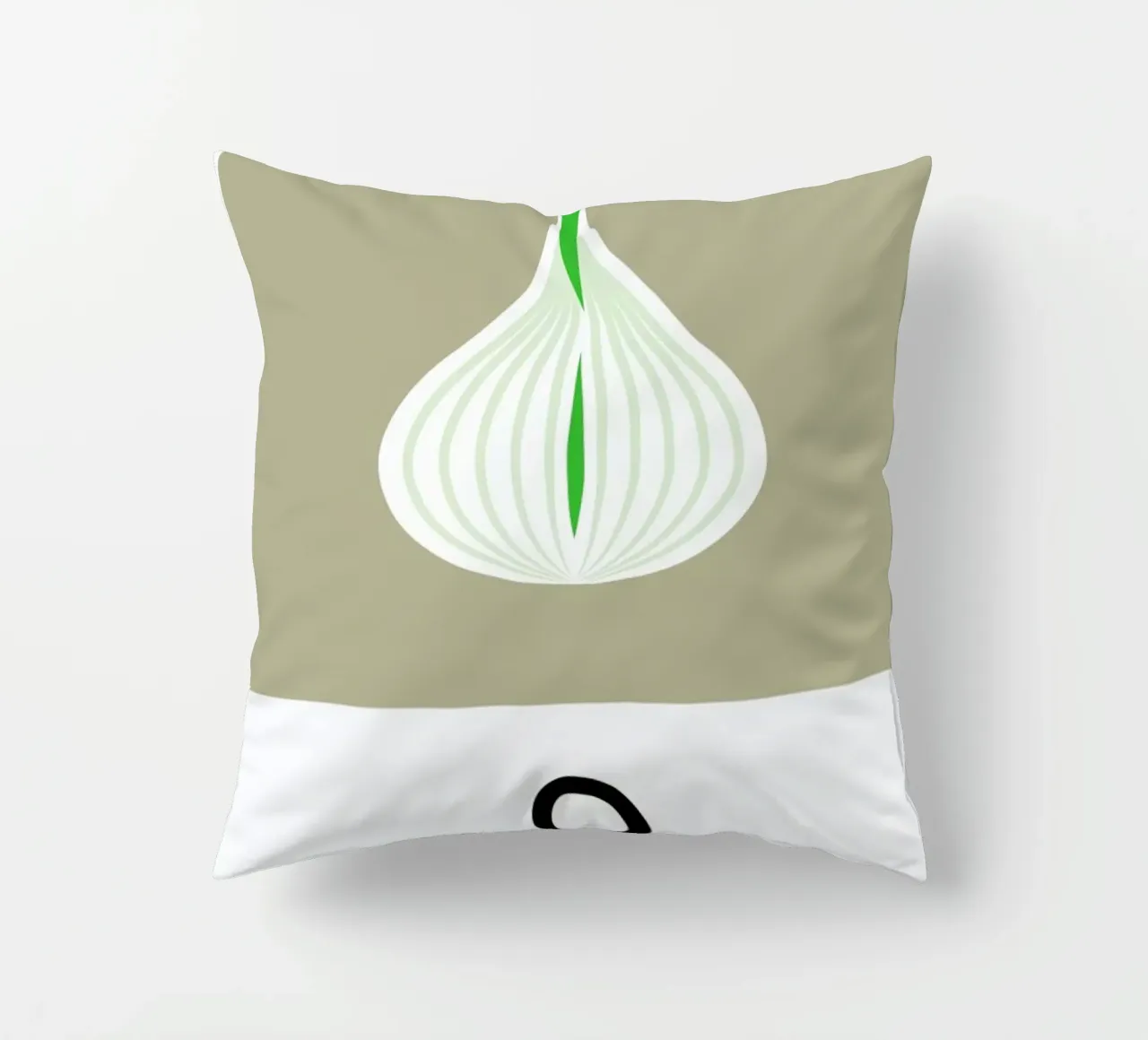 „The Food Alphabet“ - O like Onion cuscino da BLAEK Design Studio