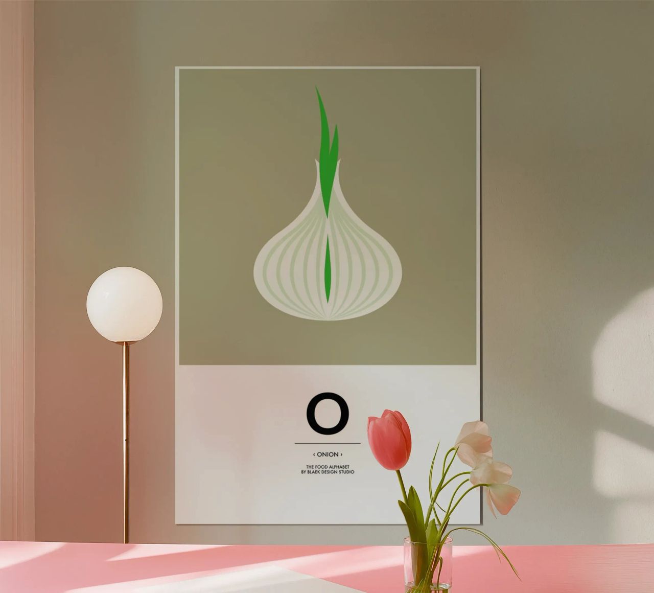 „The Food Alphabet“ - O like Onion poster by BLAEK Design Studio