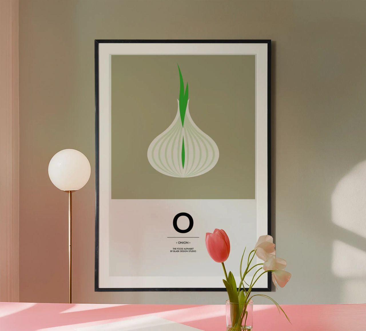 „The Food Alphabet“ - O like Onion poster by BLAEK Design Studio