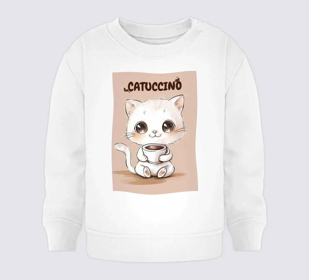 Adorabile gatto con caffè felpa neonato da Bartosz Powalka