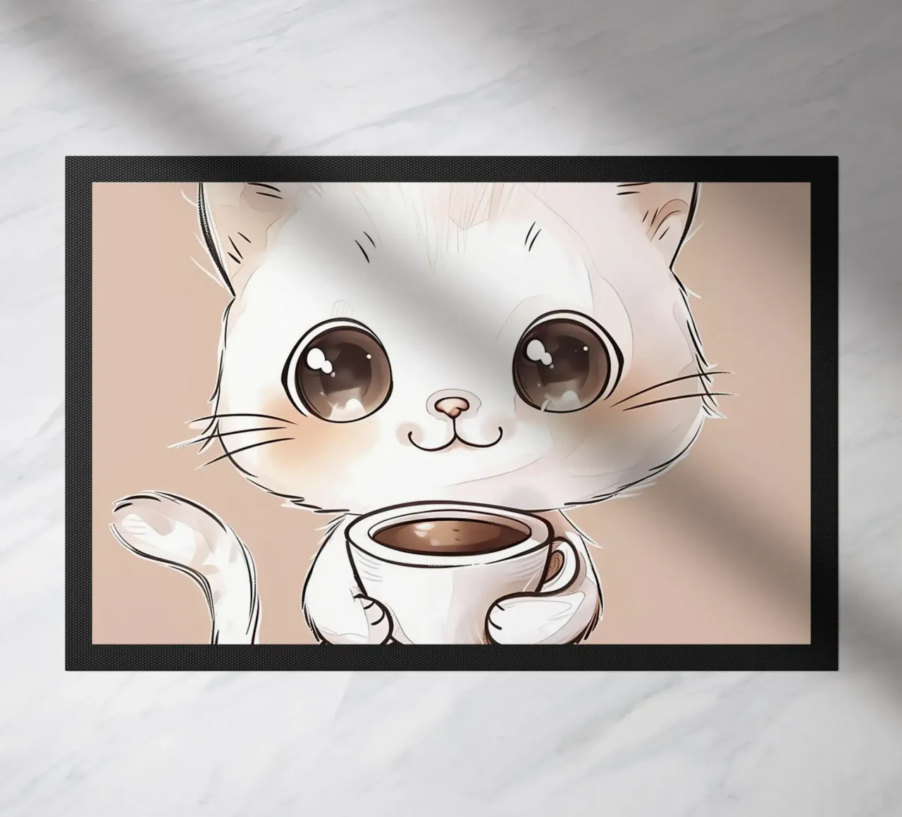 Adorabile gatto con caffè zerbino da Bartosz Powalka