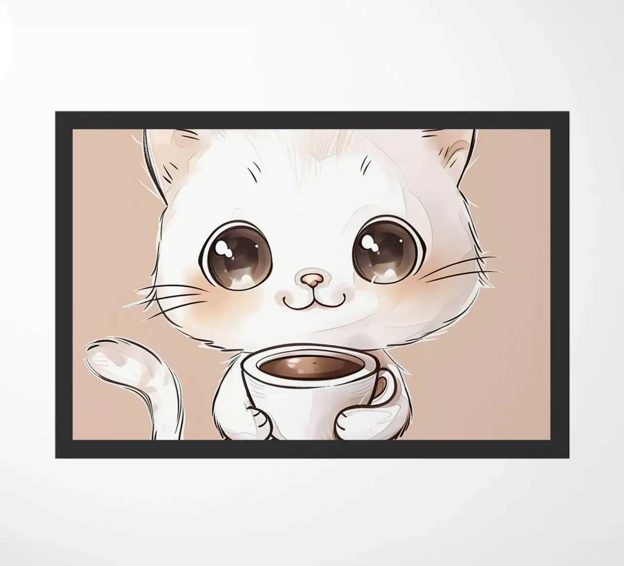 Adorabile gatto con caffè zerbino da Bartosz Powalka