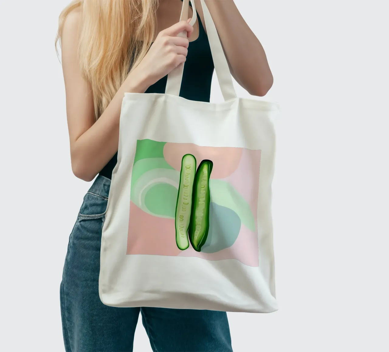 Cetriolo_Stile_A_3 borsa in juta da Pink- und LoveArt by LK