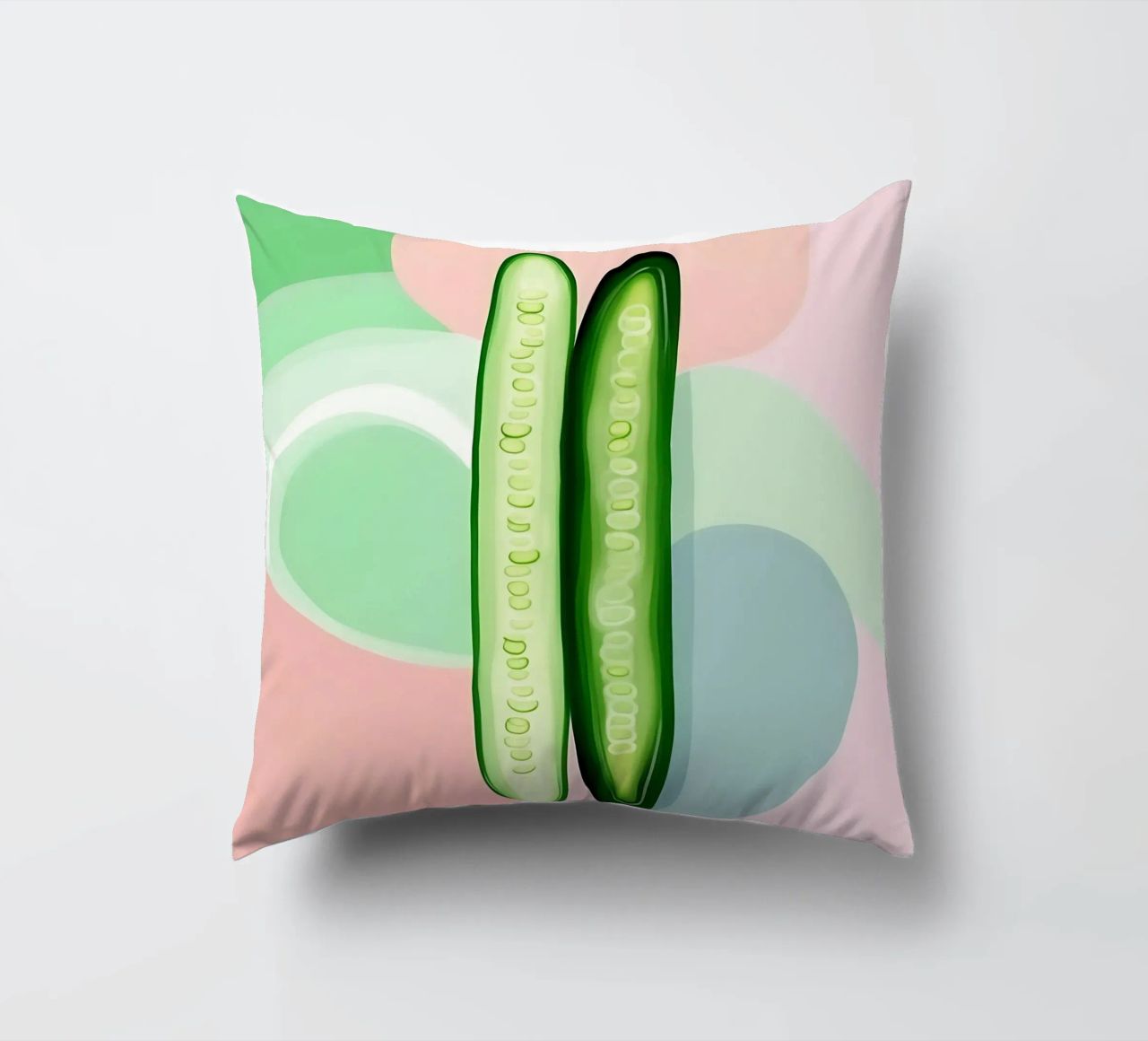 Cucumber_Style_A_3 decorative cushion by Pink- und LoveArt by LK