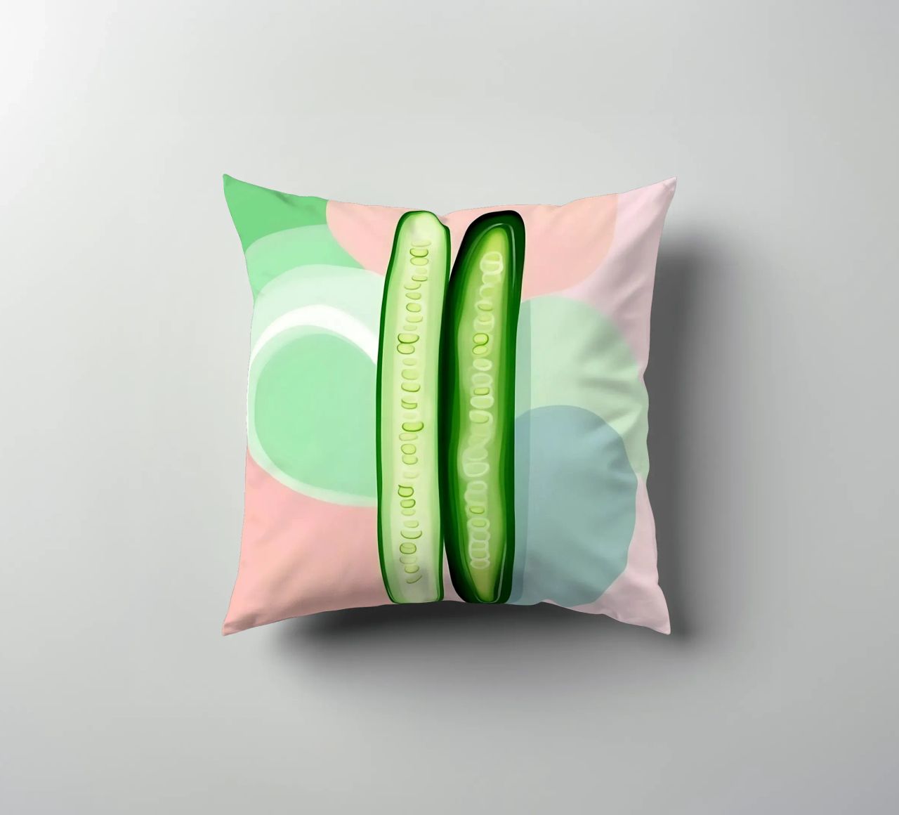 Cucumber_Style_A_3 decorative cushion by Pink- und LoveArt by LK