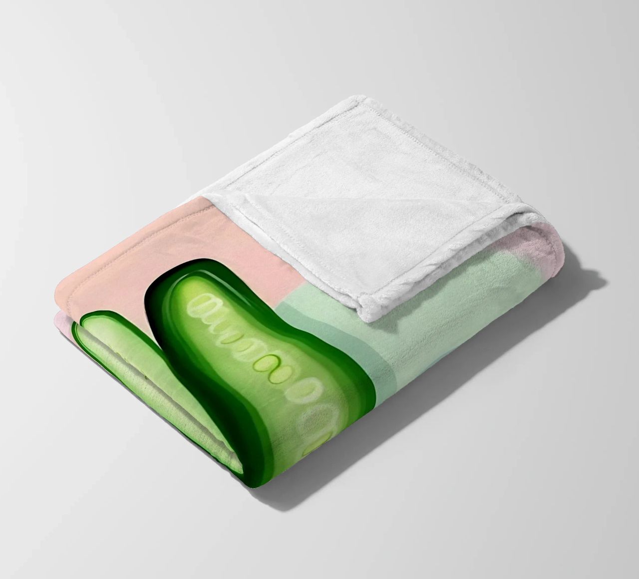 Cucumber_Style_A_3 fleece blanket by Pink- und LoveArt by LK