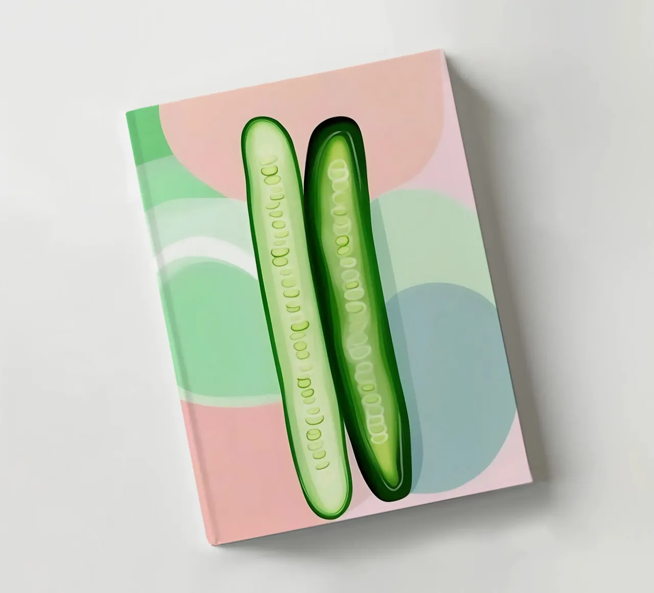 Komkommer_A_3 notitieboek van Pink- und LoveArt by LK