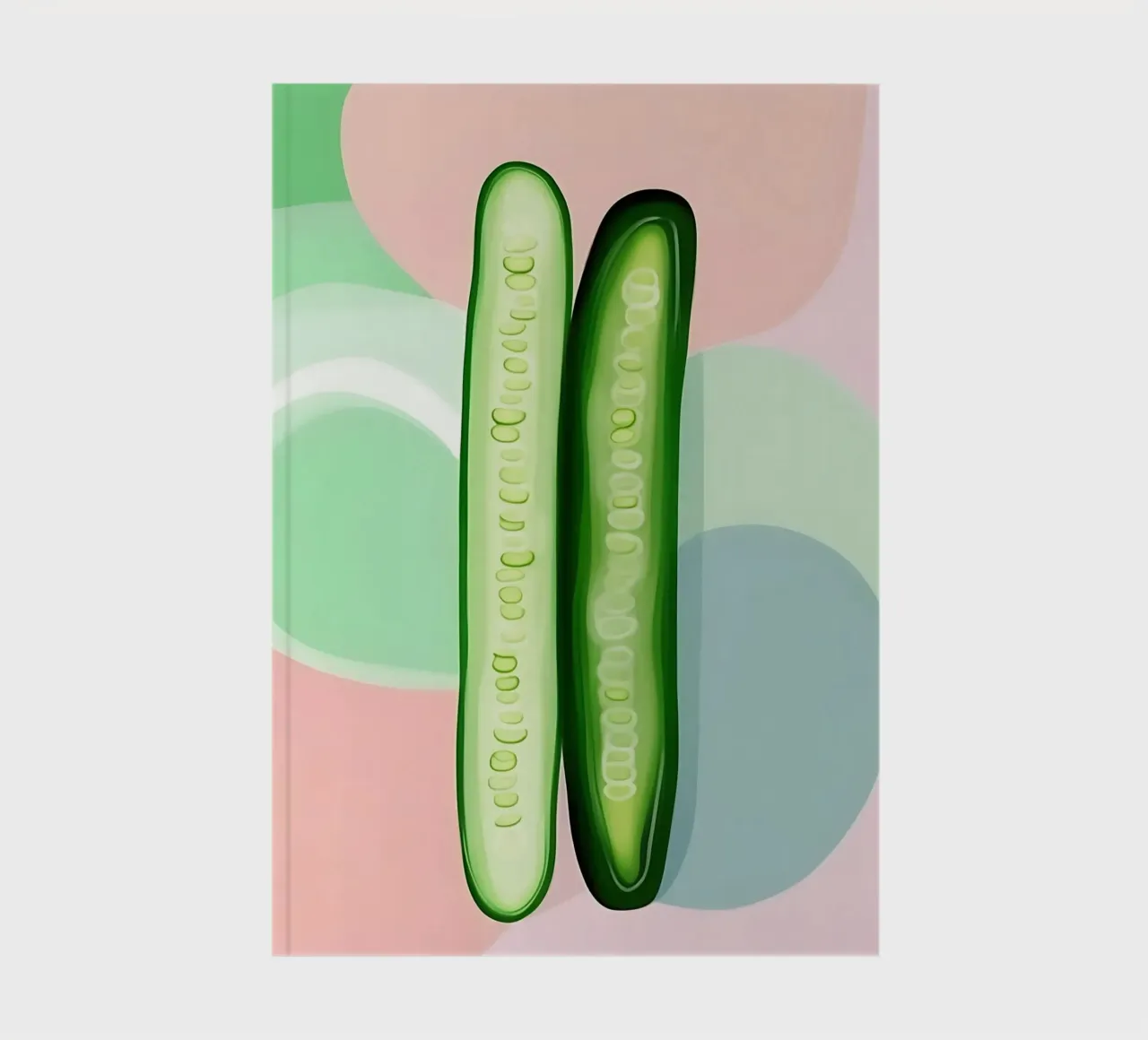 Komkommer_A_3 notitieboek van Pink- und LoveArt by LK