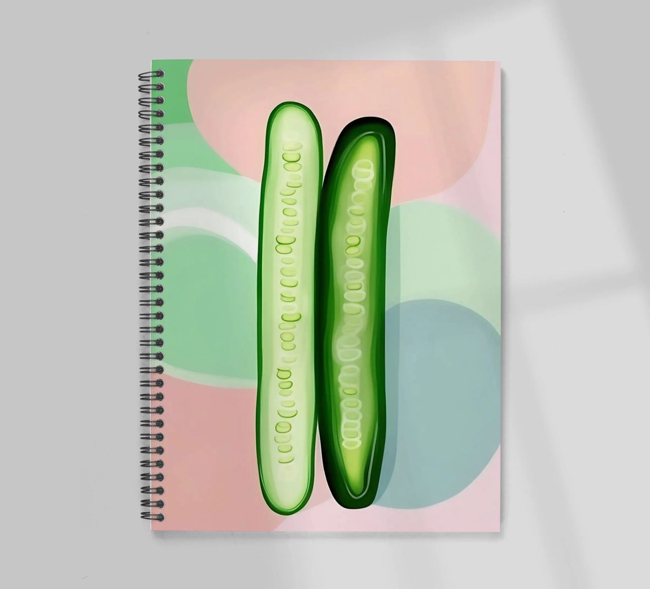 Cucumber_Style_A_3 spiral notebook by Pink- und LoveArt by LK