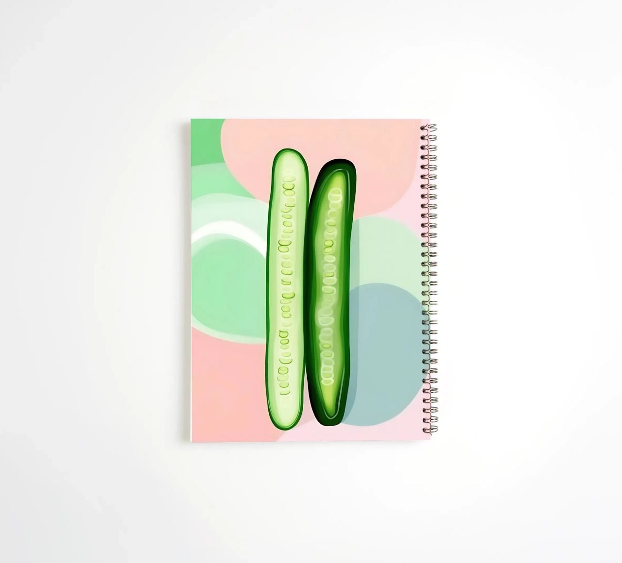 Cucumber_Style_A_3 spiral notebook by Pink- und LoveArt by LK