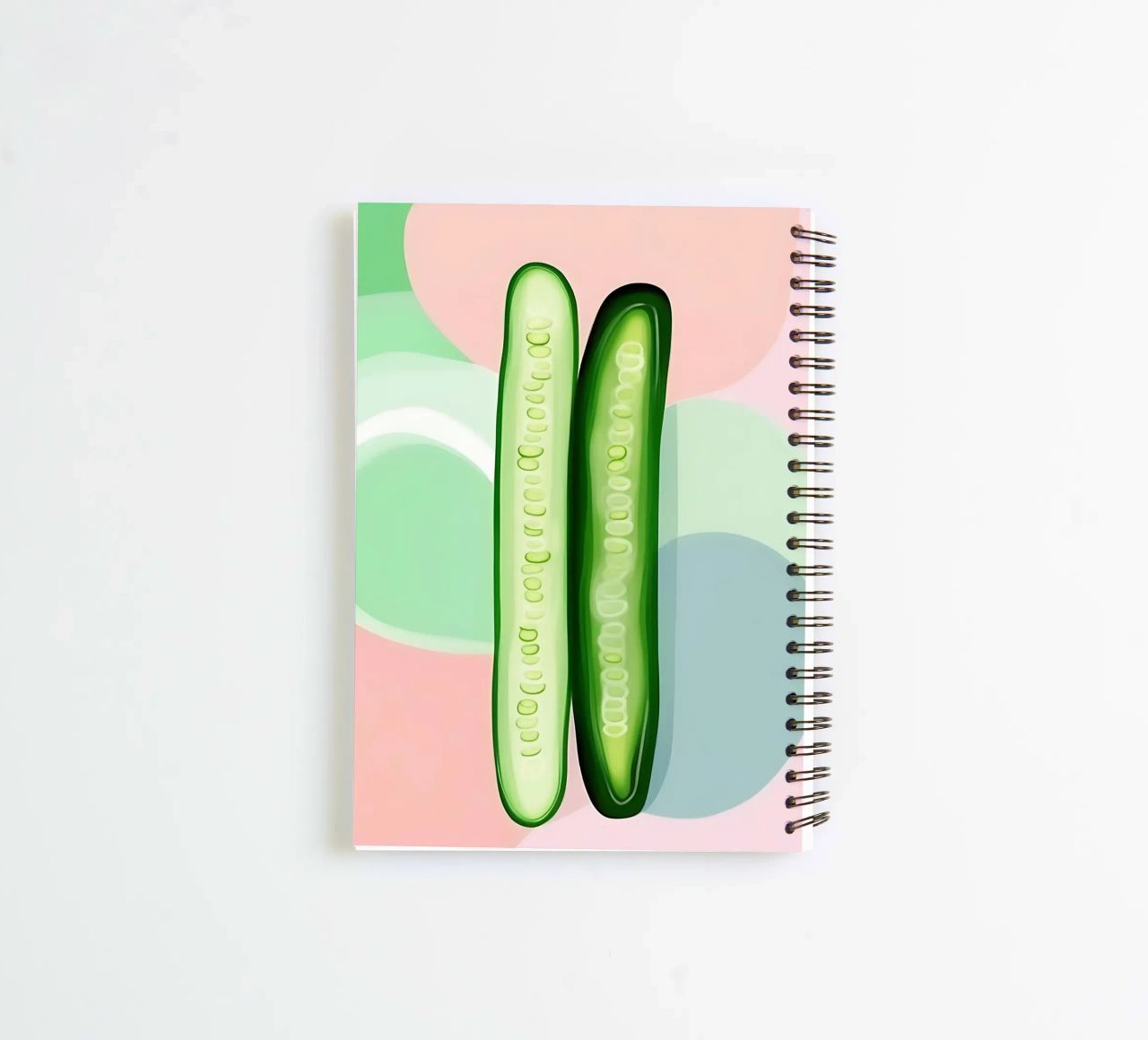Cucumber_Style_A_3 spiral notebook by Pink- und LoveArt by LK