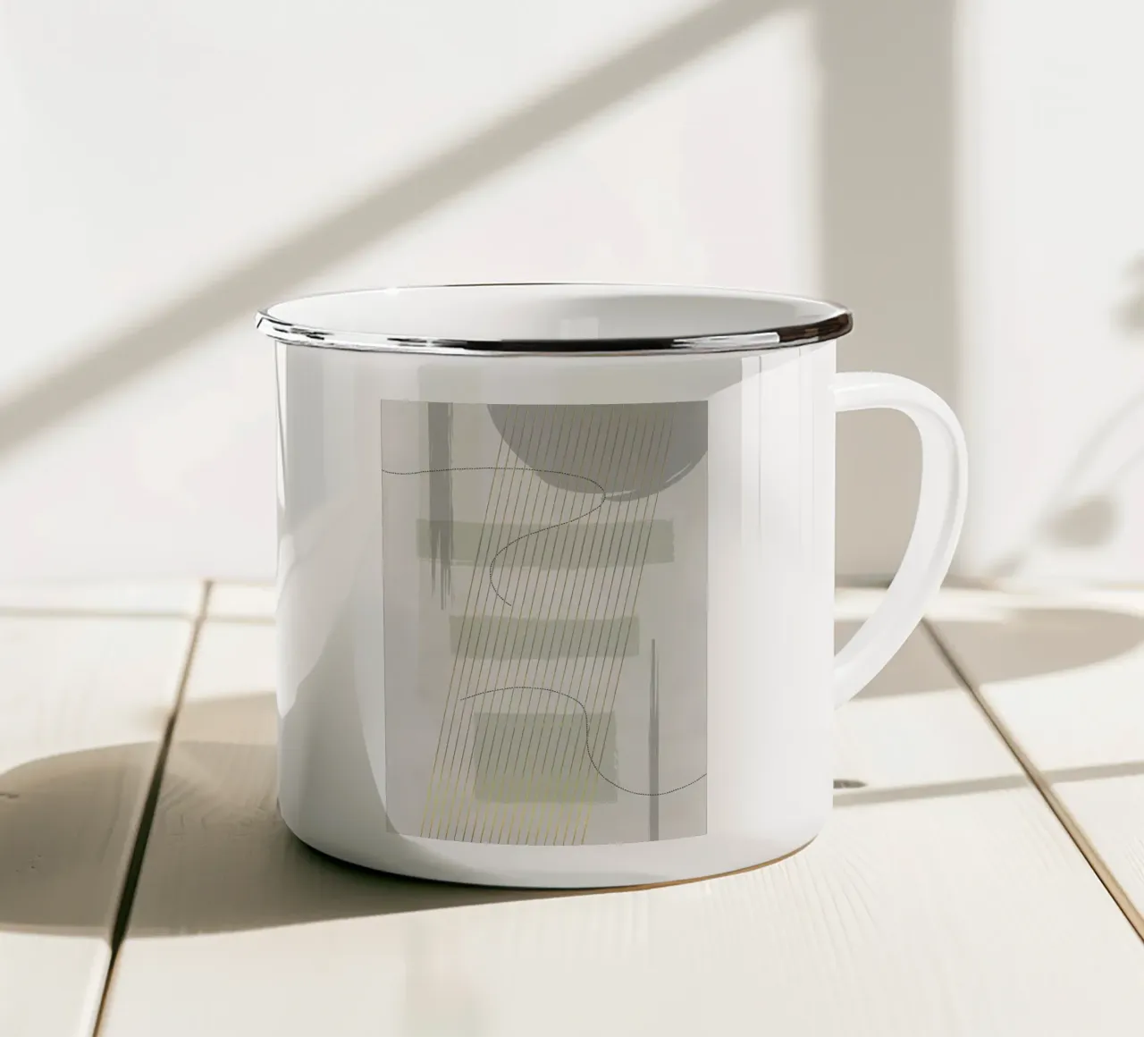 Boho-Stil Nr. 3 Emaille Tasse von Aiden Garcia