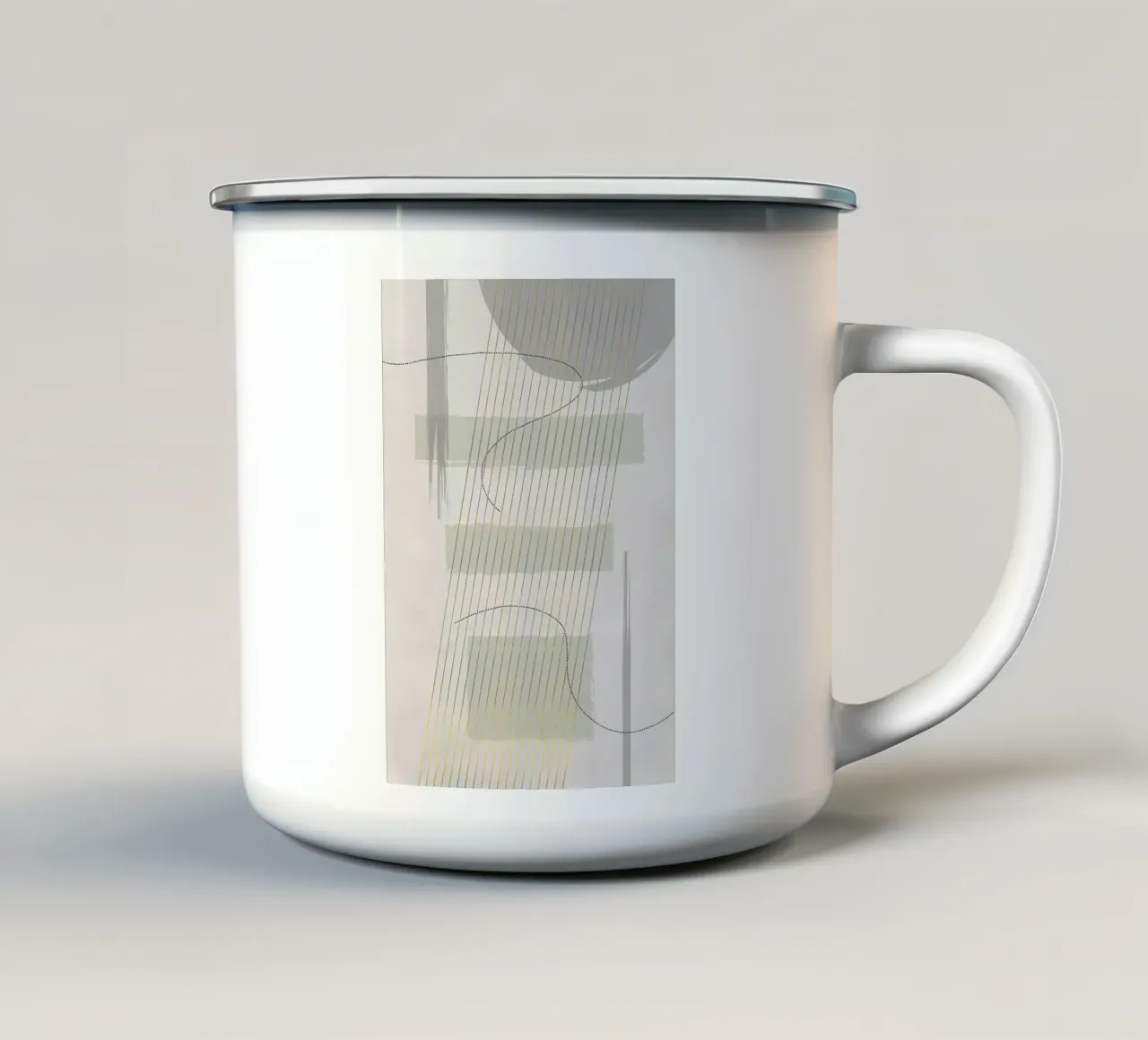Boho-Stil Nr. 3 Emaille Tasse von Aiden Garcia