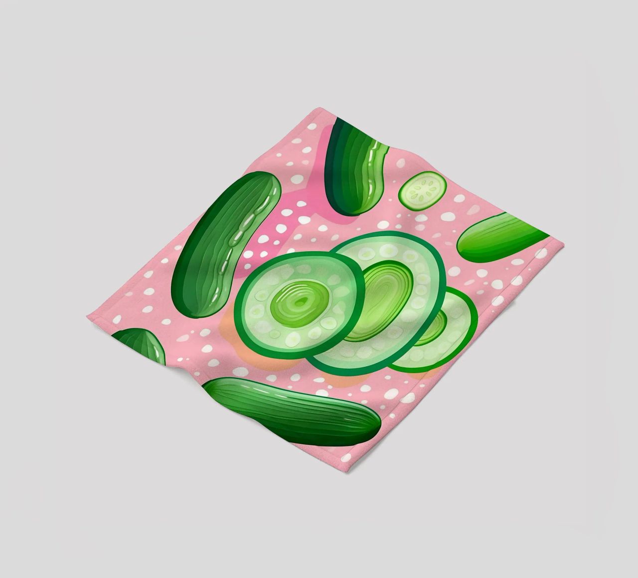 Cucumber_Style_A_4 fleece blanket by Pink- und LoveArt by LK