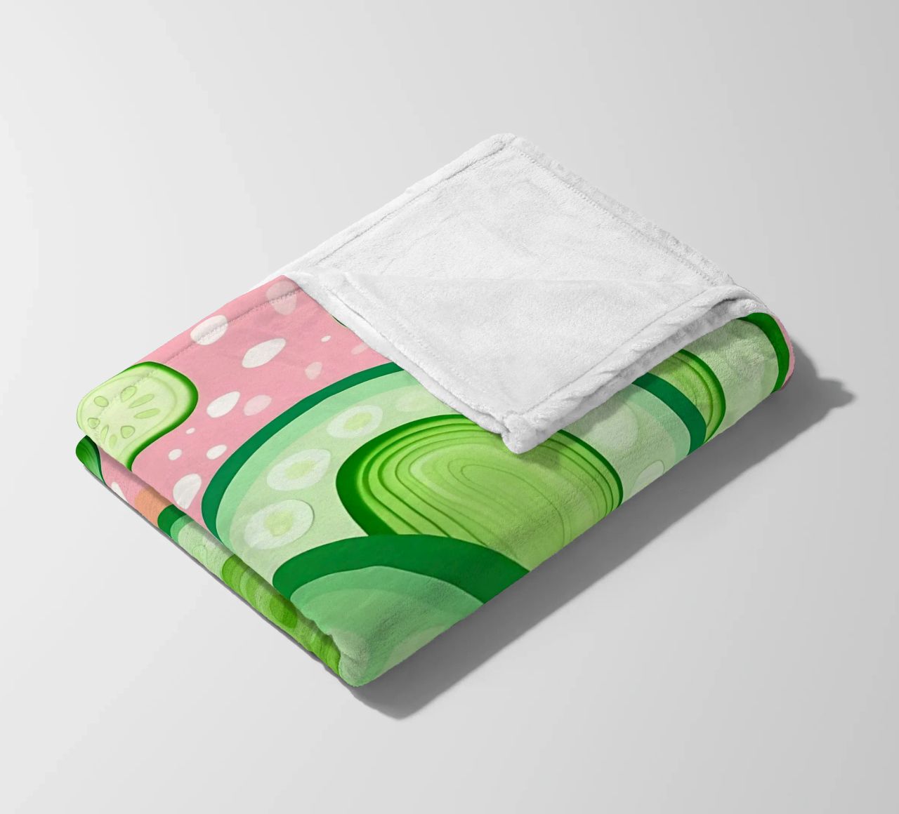Cucumber_Style_A_4 fleece blanket by Pink- und LoveArt by LK