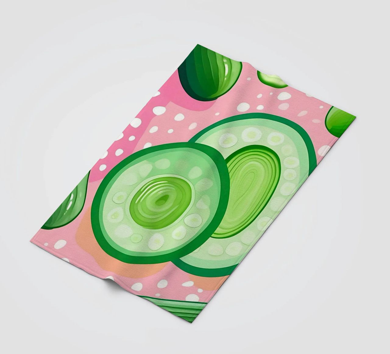 Cucumber_Style_A_4 fleece blanket by Pink- und LoveArt by LK