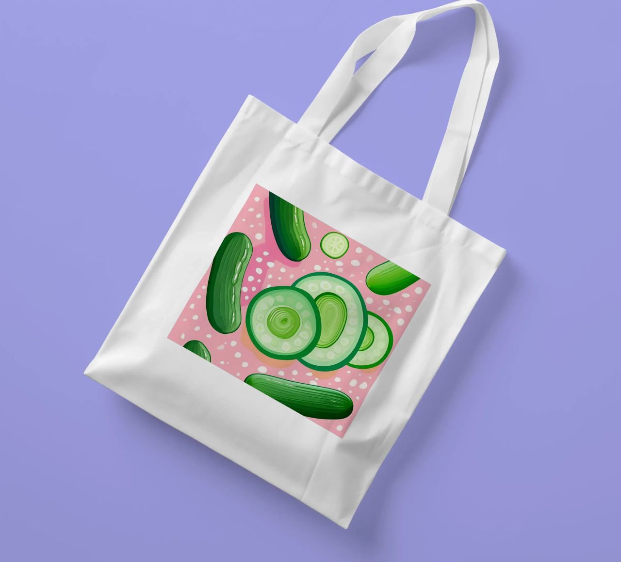 Cucumber_Style_A_4 tote bag by Pink- und LoveArt by LK