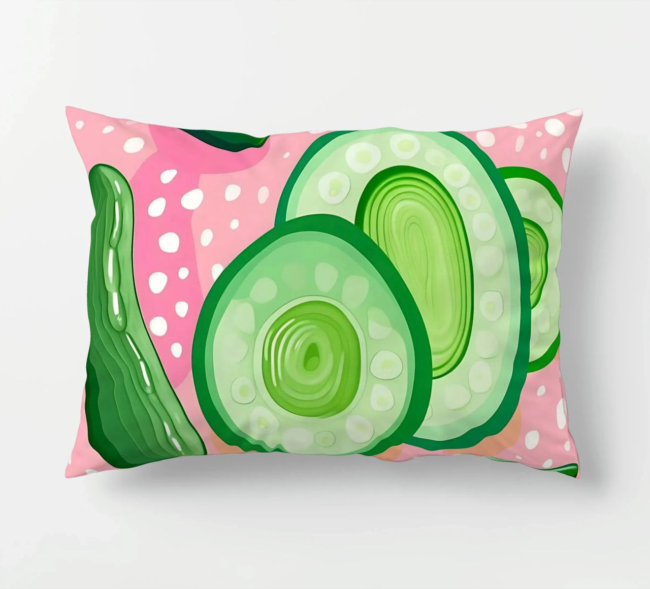 Cucumber_Style_A_4 decorative cushion by Pink- und LoveArt by LK