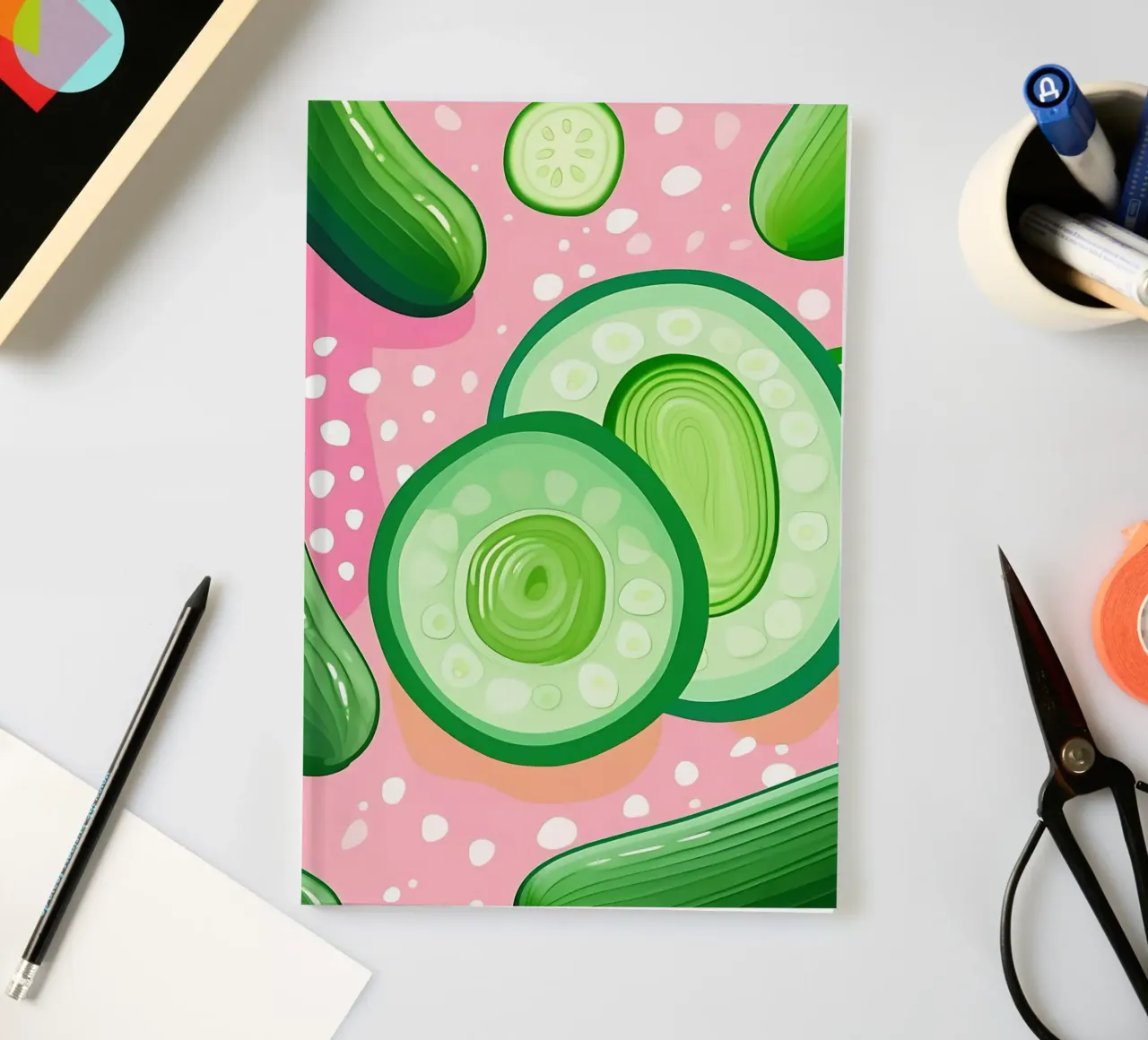 Gurke_Style_A_4 Notizbuch von Pink- und LoveArt by LK