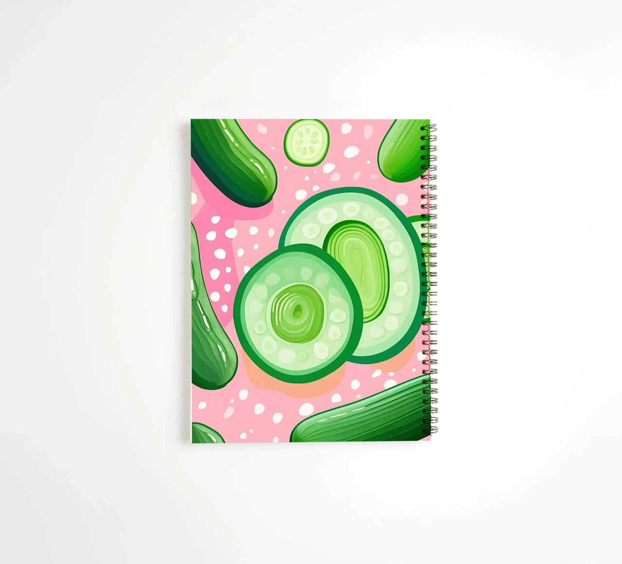 Cucumber_Style_A_4 spiral notebook by Pink- und LoveArt by LK