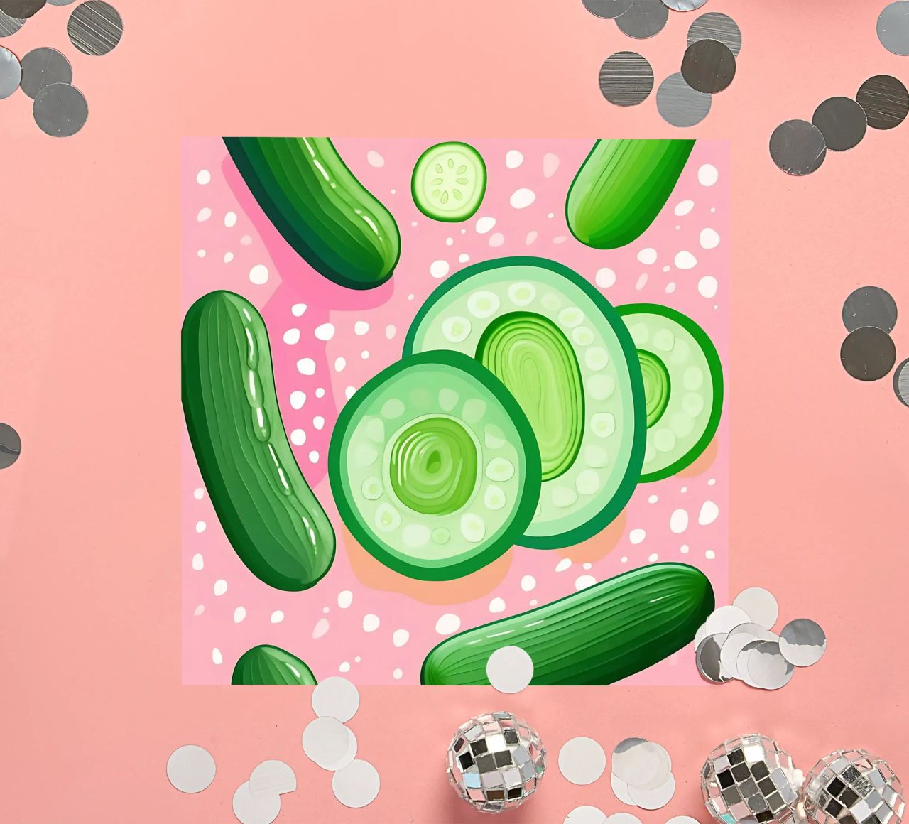 Cucumber_Style_A_4 sticker by Pink- und LoveArt by LK