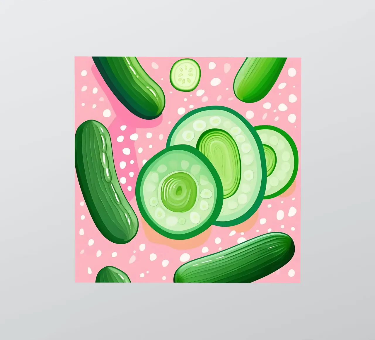 Cucumber_Style_A_4 sticker by Pink- und LoveArt by LK