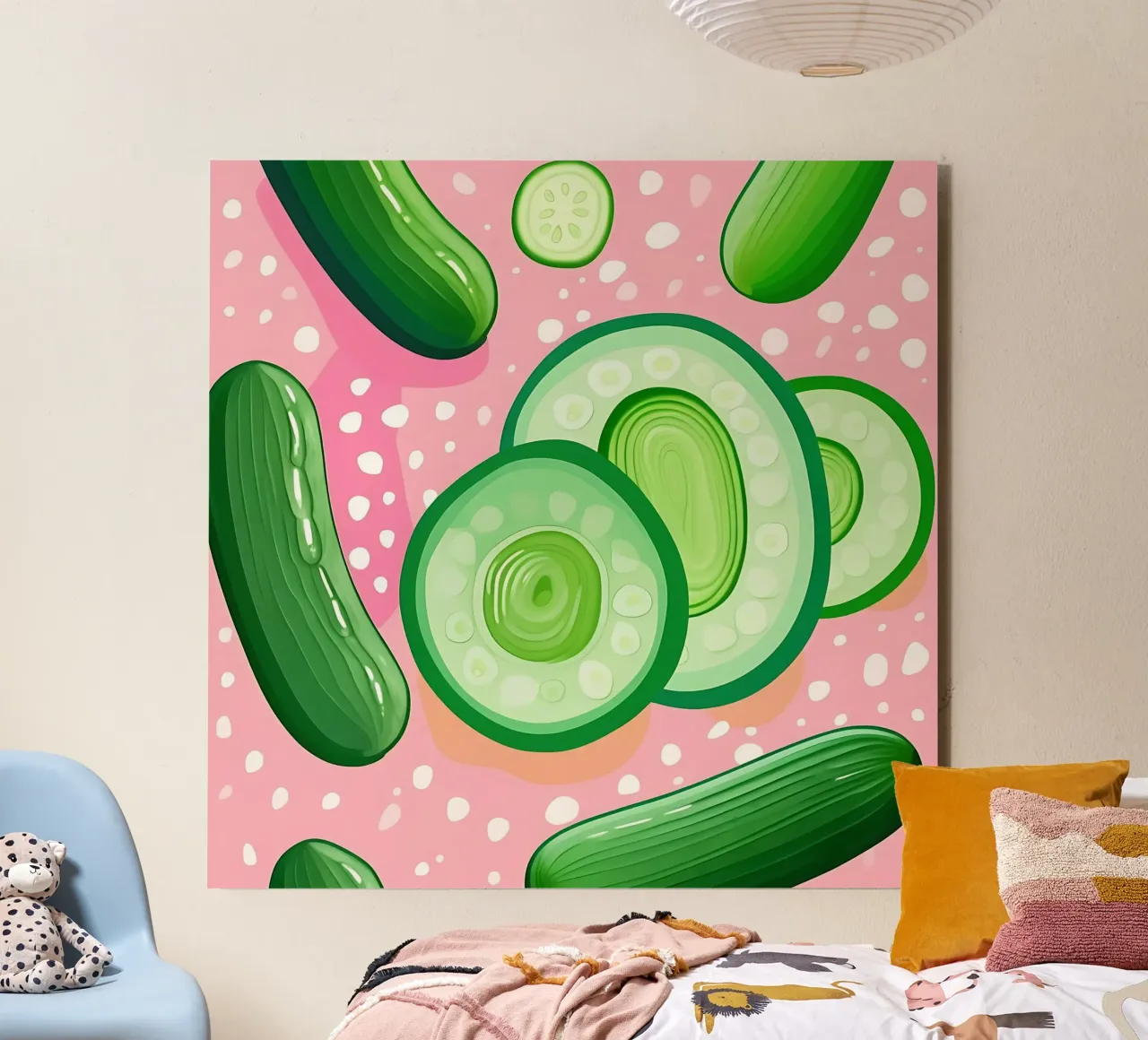 Gurke_Style_A_4 Alu-Dibond von Pink- und LoveArt by LK