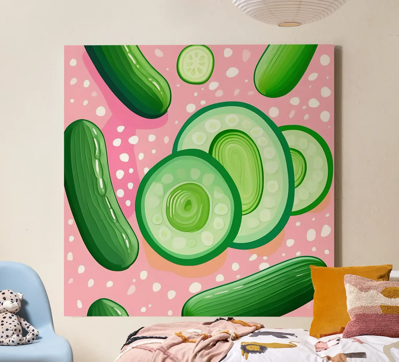 Cucumber_Style_A_4 canvas by Pink- und LoveArt by LK
