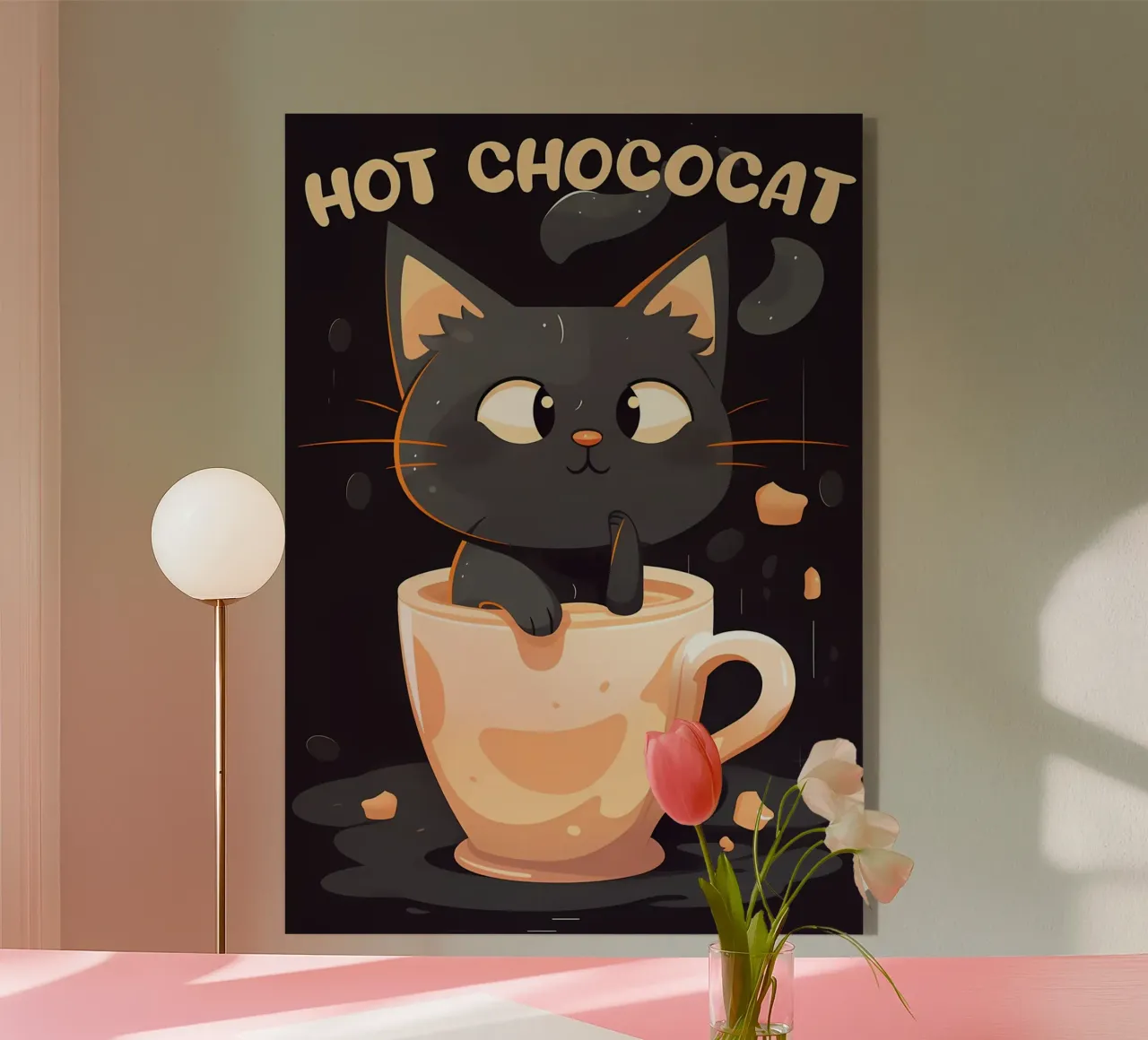 Hot ChocoCAT acrylic glass by Bartosz Powalka
