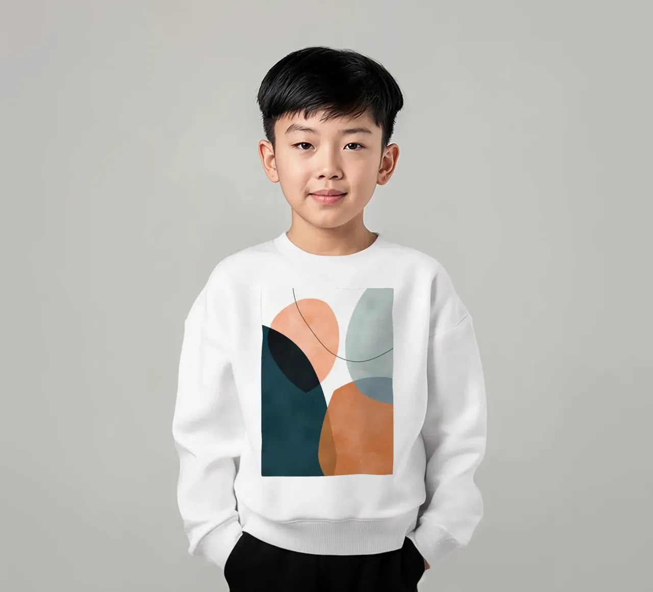 Expressive forms 1 kids sweatshirt by Aiden Garcia