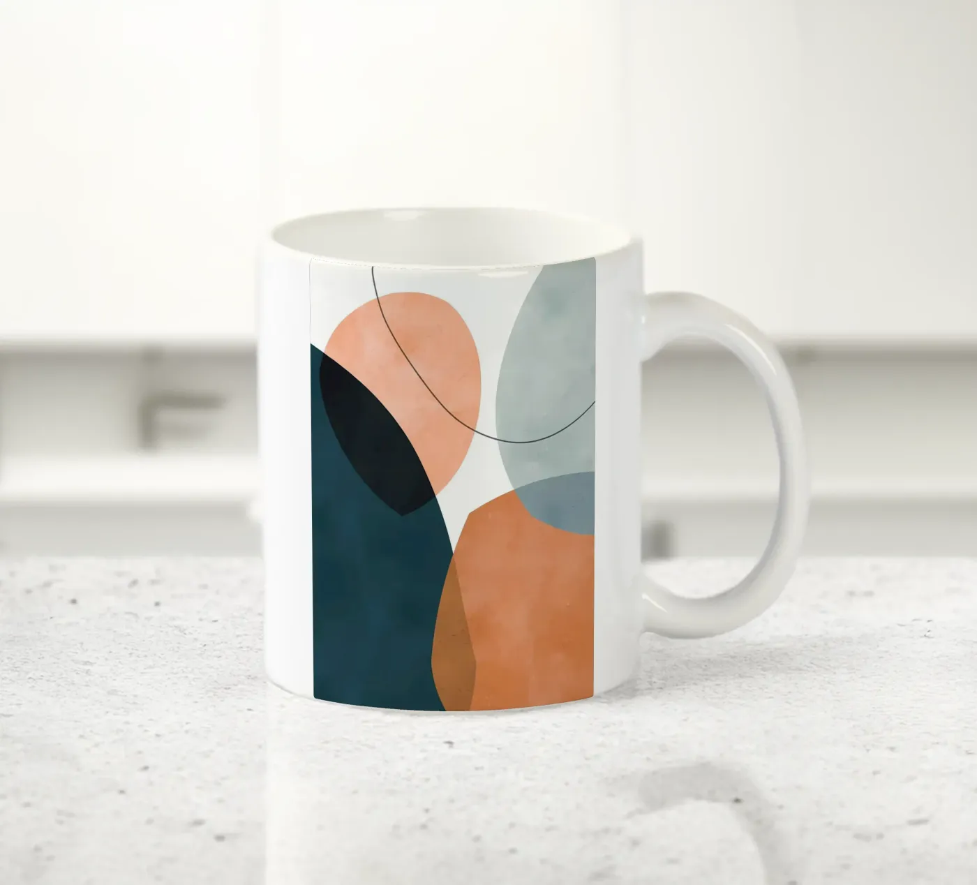 Expressive forms 1 ceramic mug by Aiden Garcia