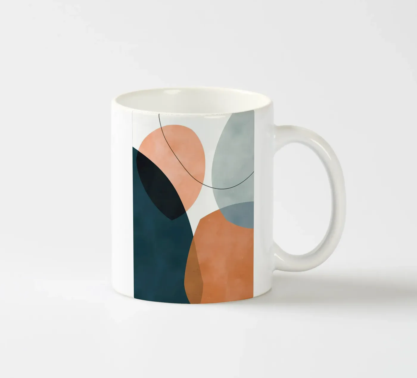 Expressive forms 1 ceramic mug by Aiden Garcia