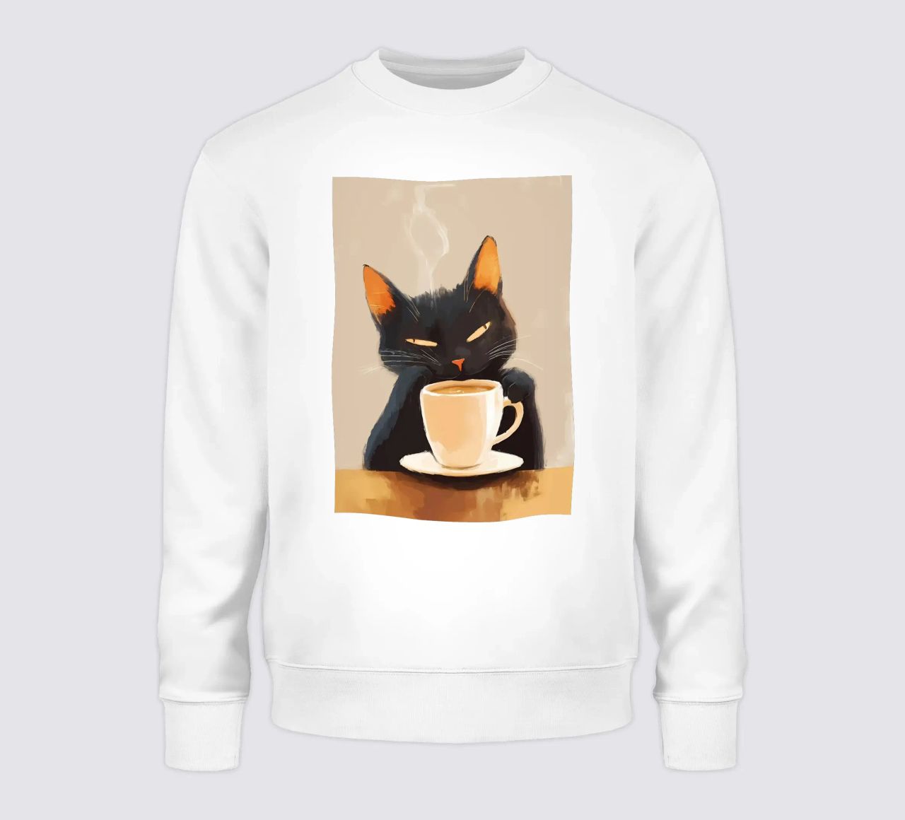 Gatto con caffè felpa da Bartosz Powalka
