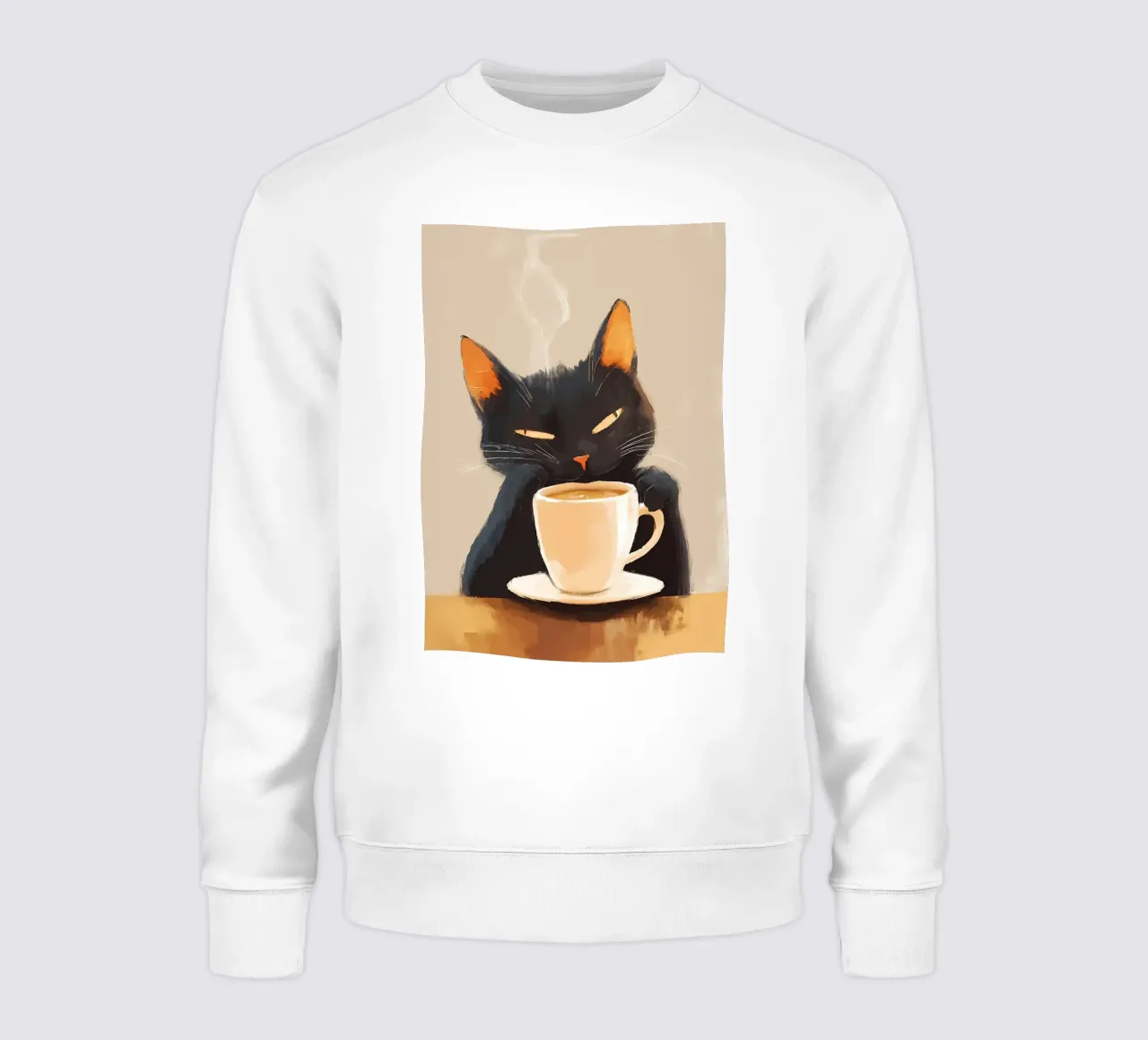 Chat avec café sweat de Bartosz Powalka