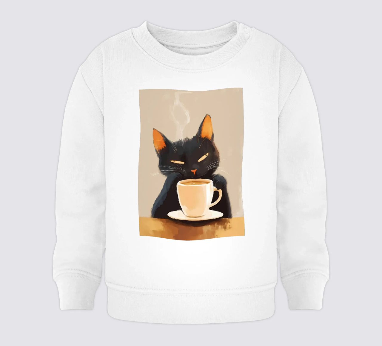 Gatto con caffè felpa neonato da Bartosz Powalka