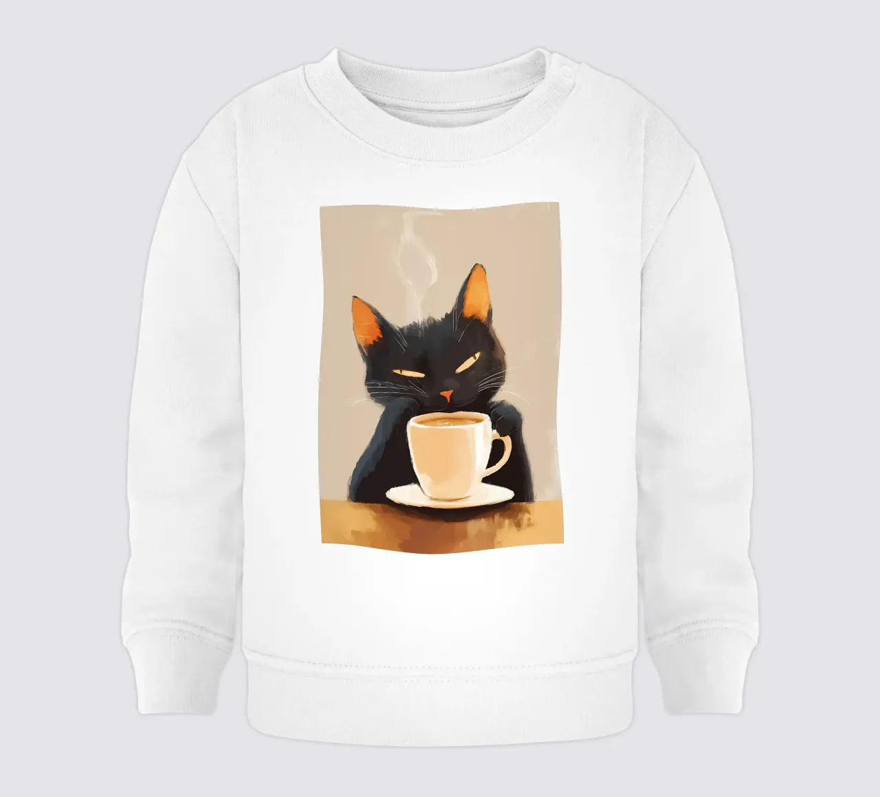 Gatto con caffè felpa neonato da Bartosz Powalka