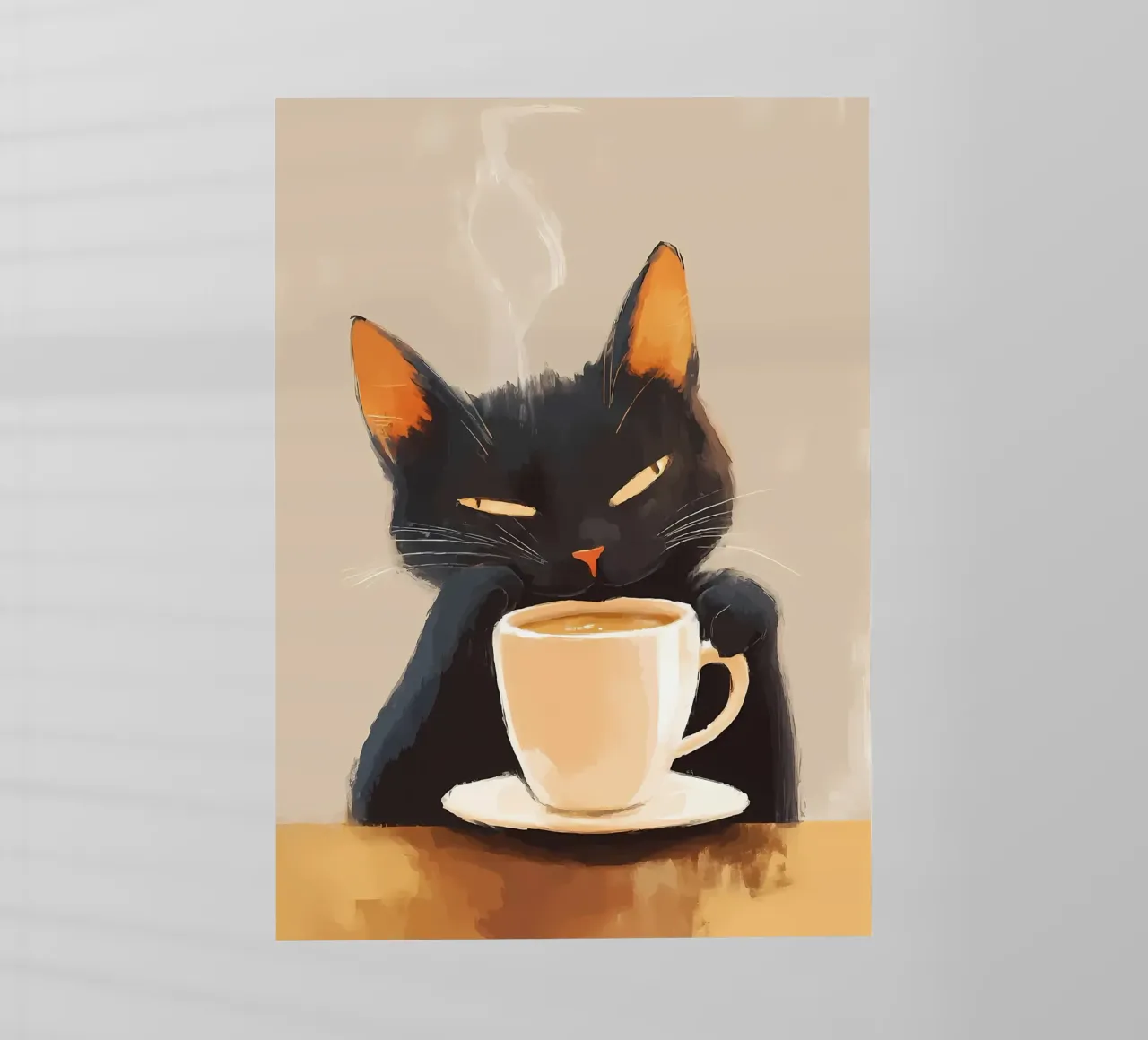 Gatto con caffè pellicola backlit da Bartosz Powalka